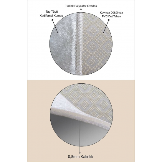 Else Gri Hitit Otantik Motif 3D Dekoratif Modern Desenli Halı