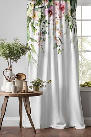 Renkli Çiçekler Desenli Djital Baskılı Yemek Odası Mutfak Fon Perde 140x260cm Renkli Çiçekler Desenli Djital Baskılı Yemek Odası Mutfak Fon Perde 140x260cm