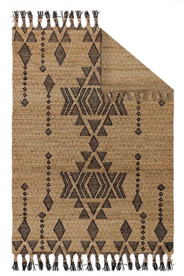 Else Casablanca Jüt Hasır Desenli Vintage Yıkanabilir Çift Taraflı Kara Tezgah Dokuma Kilim CSS09 Else Casablanca Jüt Hasır Desenli Vintage Yıkanabilir Çift Taraflı Kara Tezgah Dokuma Kilim CSS09