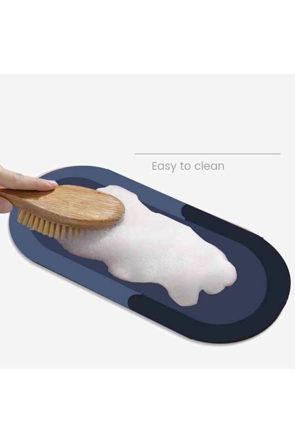 Else Mavi Musluk Matı 3 lü Set Mutfak Organizer Lavabo Matı Sabunluk Bulaşık Süngeri Matı