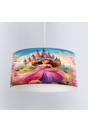 Prenses Şatolu Desenli Kız Çocuk Odası Sarkıt Avize Modeli