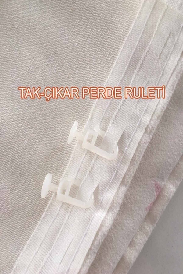 Çiçekli Boho Gökkuşağı Desenli Kız Çocuk Odası Fon Perde 140x260cm Çiçekli Boho Gökkuşağı Desenli Kız Çocuk Odası Fon Perde 140x260cm