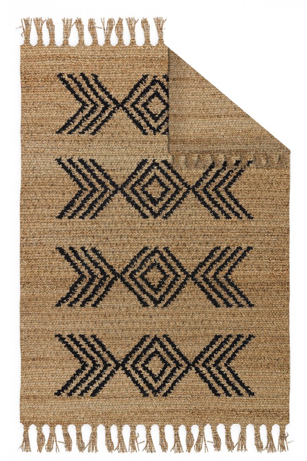 Else Casablanca Jüt Hasır Desenli Vintage Yıkanabilir Çift Taraflı Kara Tezgah Dokuma Kilim CSS10 Else Casablanca Jüt Hasır Desenli Vintage Yıkanabilir Çift Taraflı Kara Tezgah Dokuma Kilim CSS10