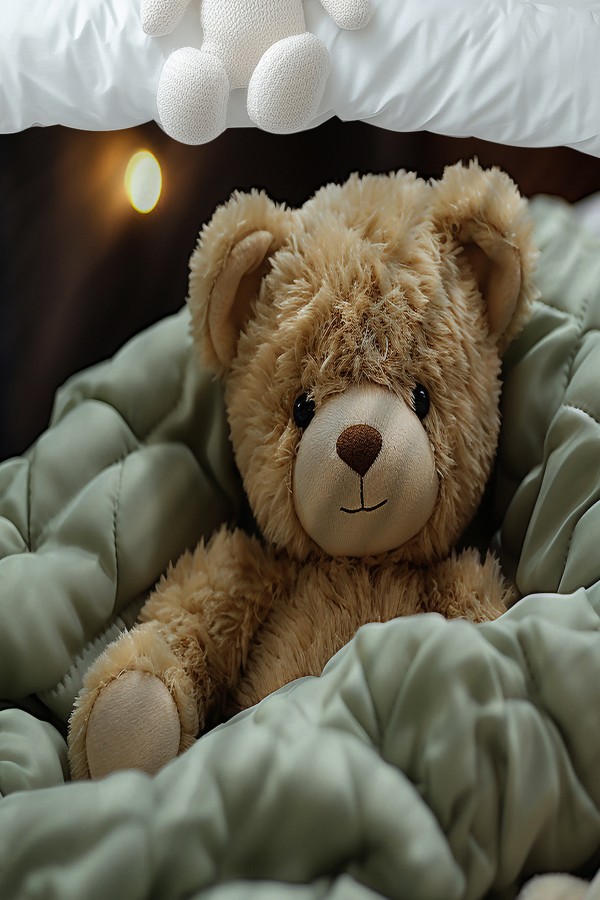 Oyuncak Ayı Teddy Desenli Kız Çocuk Tek Kişilik Nevresim Takımı Yastık Kılıflı