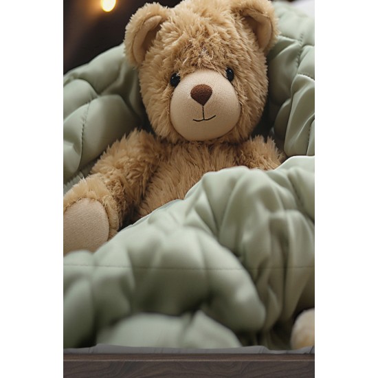 Oyuncak Ayı Teddy Desenli Kız Çocuk Tek Kişilik Yastıklı Çarşaf Takımı 100x200 cm