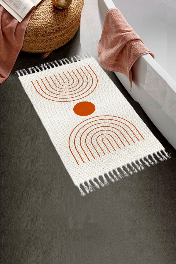 Else Desenli Yıkanabilir Modern Tekli Banyo Paspası Halı Vintage Dokuma Kilim 50x80cm BYNS-14 Else Desenli Yıkanabilir Modern Tekli Banyo Paspası Halı Vintage Dokuma Kilim 50x80cm BYNS-14