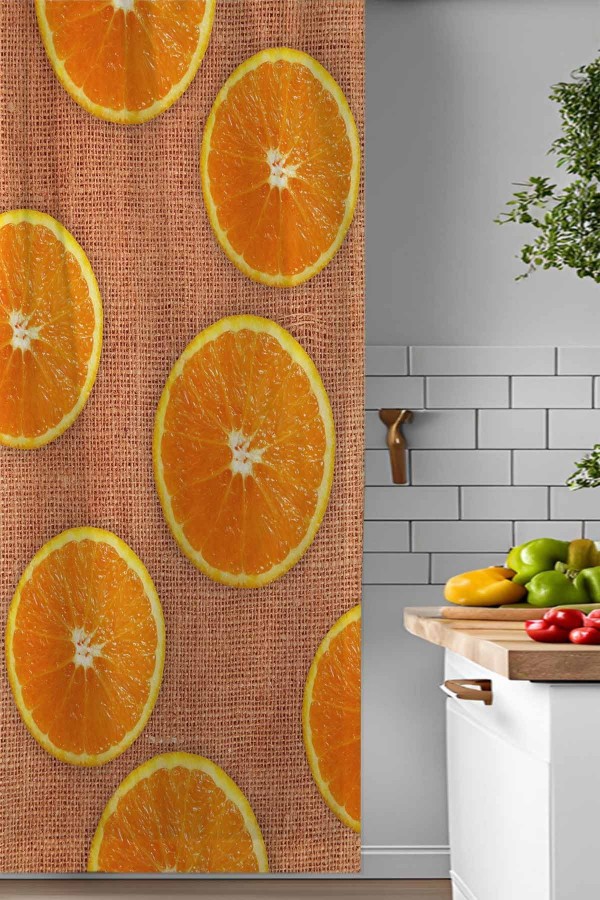 Hasır Jüt Portakal Desenli Djital Baskılı Yemek Odası Mutfak Fon Perde 140x260cm Hasır Jüt Portakal Desenli Djital Baskılı Yemek Odası Mutfak Fon Perde 140x260cm