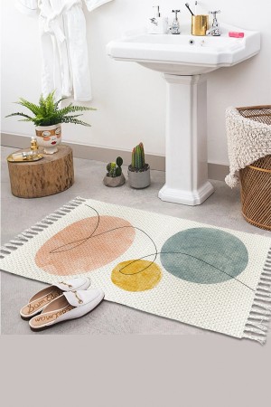 Else Desenli Yıkanabilir Modern Tekli Banyo Paspası Halı Vintage Dokuma Kilim 50x80cm BYNS-11 Else Desenli Yıkanabilir Modern Tekli Banyo Paspası Halı Vintage Dokuma Kilim 50x80cm BYNS-11