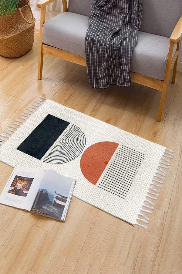 Else Desenli Yıkanabilir Modern Tekli Banyo Paspası Halı Vintage Dokuma Kilim 50x80cm BYNS-15 Else Desenli Yıkanabilir Modern Tekli Banyo Paspası Halı Vintage Dokuma Kilim 50x80cm BYNS-15