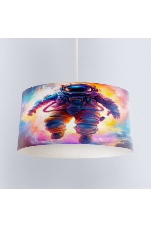 Renkli Astranot Uzay Desenli Çocuk Odası Sarkıt Avize Modeli