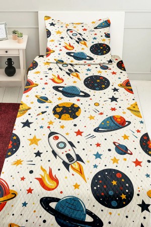 Galaksi Yıldızlar Uzay Desenli Erkek Çocuk Tek Kişilik Kapitoneli Pike Takımı Yatak Örtüsü Galaksi Yıldızlar Uzay Desenli Erkek Çocuk Tek Kişilik Kapitoneli Pike Takımı Yatak Örtüsü