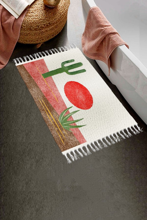 Else Desenli Yıkanabilir Modern Tekli Banyo Paspası Halı Vintage Dokuma Kilim 50x80cm BYNS-12 Else Desenli Yıkanabilir Modern Tekli Banyo Paspası Halı Vintage Dokuma Kilim 50x80cm BYNS-12