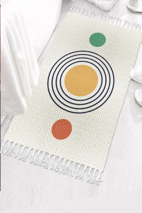 Else Desenli Yıkanabilir Modern Tekli Banyo Paspası Halı Vintage Dokuma Kilim 50x80cm BYNS-10 Else Desenli Yıkanabilir Modern Tekli Banyo Paspası Halı Vintage Dokuma Kilim 50x80cm BYNS-10