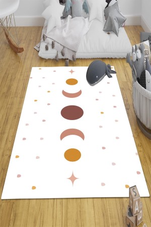 Minimal Ay Yıldız Desenli Kız Çocuk Odası Halısı Yıkanabilir Kaymaz Taban Minimal Ay Yıldız Desenli Kız Çocuk Odası Halısı Yıkanabilir Kaymaz Taban