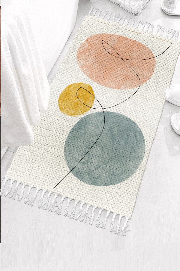Else Desenli Yıkanabilir Modern Tekli Banyo Paspası Halı Vintage Dokuma Kilim 50x80cm BYNS-11 Else Desenli Yıkanabilir Modern Tekli Banyo Paspası Halı Vintage Dokuma Kilim 50x80cm BYNS-11