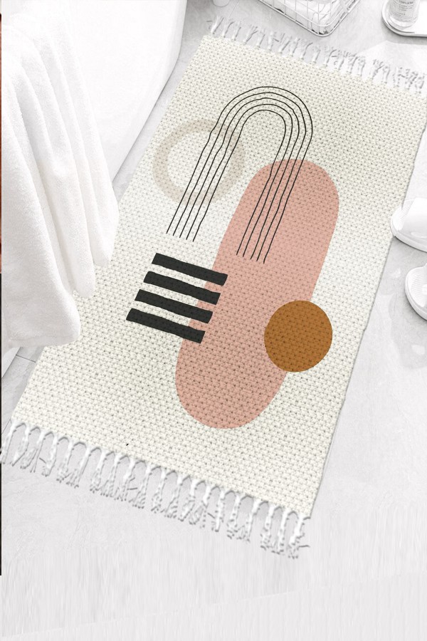 Else Desenli Yıkanabilir Modern Tekli Banyo Paspası Halı Vintage Dokuma Kilim 50x80cm BYNS-13 Else Desenli Yıkanabilir Modern Tekli Banyo Paspası Halı Vintage Dokuma Kilim 50x80cm BYNS-13