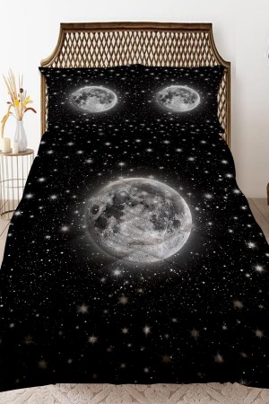 Siyah Uzay Ay Gezegen Desenli Çift Kişilik Kapitoneli Yorgan Yastık Kılıflı Siyah Uzay Ay Gezegen Desenli Çift Kişilik Kapitoneli Yorgan Yastık Kılıflı