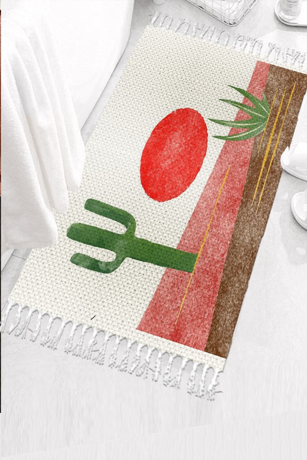 Else Desenli Yıkanabilir Modern Tekli Banyo Paspası Halı Vintage Dokuma Kilim 50x80cm BYNS-12 Else Desenli Yıkanabilir Modern Tekli Banyo Paspası Halı Vintage Dokuma Kilim 50x80cm BYNS-12