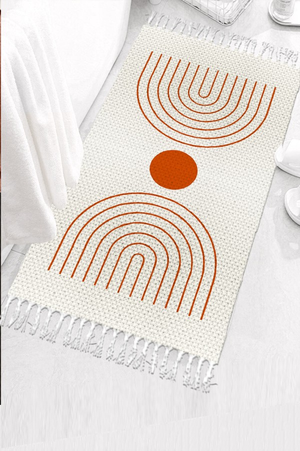 Else Desenli Yıkanabilir Modern Tekli Banyo Paspası Halı Vintage Dokuma Kilim 50x80cm BYNS-14 Else Desenli Yıkanabilir Modern Tekli Banyo Paspası Halı Vintage Dokuma Kilim 50x80cm BYNS-14
