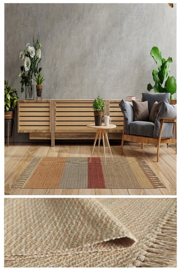 Else Casablanca Jüt Hasır Desenli Vintage Yıkanabilir Çift Taraflı Kara Tezgah Dokuma Kilim CSS06 Else Casablanca Jüt Hasır Desenli Vintage Yıkanabilir Çift Taraflı Kara Tezgah Dokuma Kilim CSS06