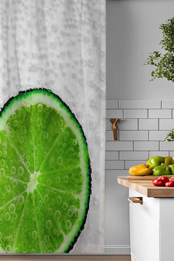 Yeşil Limon Desenli Djital Baskılı Yemek Odası Mutfak Fon Perde 140x260cm Yeşil Limon Desenli Djital Baskılı Yemek Odası Mutfak Fon Perde 140x260cm