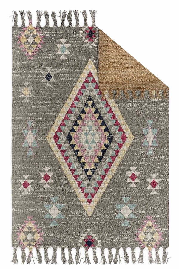 Else Casablanca Jüt Hasır Desenli Vintage Yıkanabilir Çift Taraflı Kara Tezgah Dokuma Kilim CSS38 Else Casablanca Jüt Hasır Desenli Vintage Yıkanabilir Çift Taraflı Kara Tezgah Dokuma Kilim CSS38