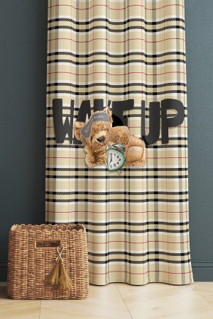 Uyuyan Ayı Teddy Desenli Erkek Çocuk Odası Fon Perde 140x260cm Uyuyan Ayı Teddy Desenli Erkek Çocuk Odası Fon Perde 140x260cm