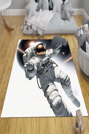 Astronot Kozmonot Desenli Erkek Çocuk Odası Halısı Kaymaz Taban Yıkanabilir Astronot Kozmonot Desenli Erkek Çocuk Odası Halısı Kaymaz Taban Yıkanabilir