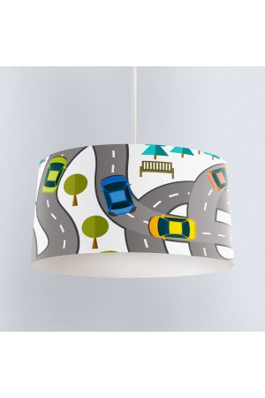 Trafik Araba Yol Desenli Erkek Çocuk Sarkıt Avize Modeli