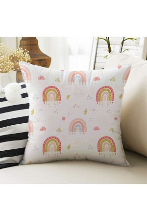 Minimal Gökkuşağı Desenli Kız Çocuk Dekoratif Çift Taraflı Kırlent Kılıfı 43x43cm Minimal Gökkuşağı Desenli Kız Çocuk Dekoratif Çift Taraflı Kırlent Kılıfı 43x43cm