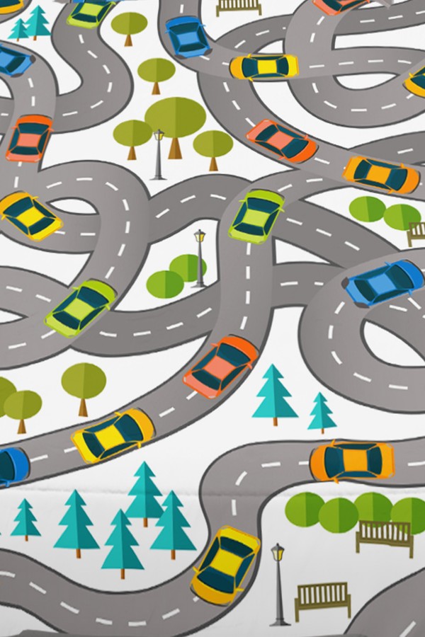 Trafik Araba Yol Desenli Erkek Çocuk Tek Kişilik Yastıklı Lastikli Çarşaf Takımı 100x200cm Trafik Araba Yol Desenli Erkek Çocuk Tek Kişilik Yastıklı Lastikli Çarşaf Takımı 100x200cm