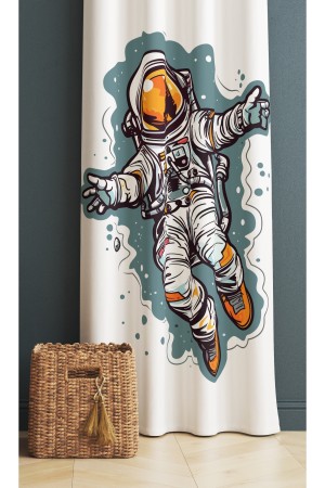 Uzay Astranot Desenli Erkek Çocuk Odası Fon Perde 140x260cm Uzay Astranot Desenli Erkek Çocuk Odası Fon Perde 140x260cm