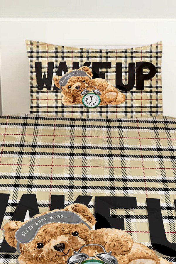 Uyuyan Ayı Teddy Desenli Erkek Çocuk Tek Kişilik Kapitoneli Yorgan Kılıfı Uyku Seti Uyuyan Ayı Teddy Desenli Erkek Çocuk Tek Kişilik Kapitoneli Yorgan Kılıfı Uyku Seti