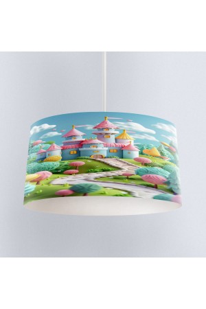 Renkli Şato Desenli Kız Çocuk Sarkıt Avize Modeli