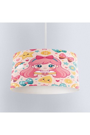 Anime Pembe Prenses Desenli Kız Çocuk Sarkıt Avize Modeli