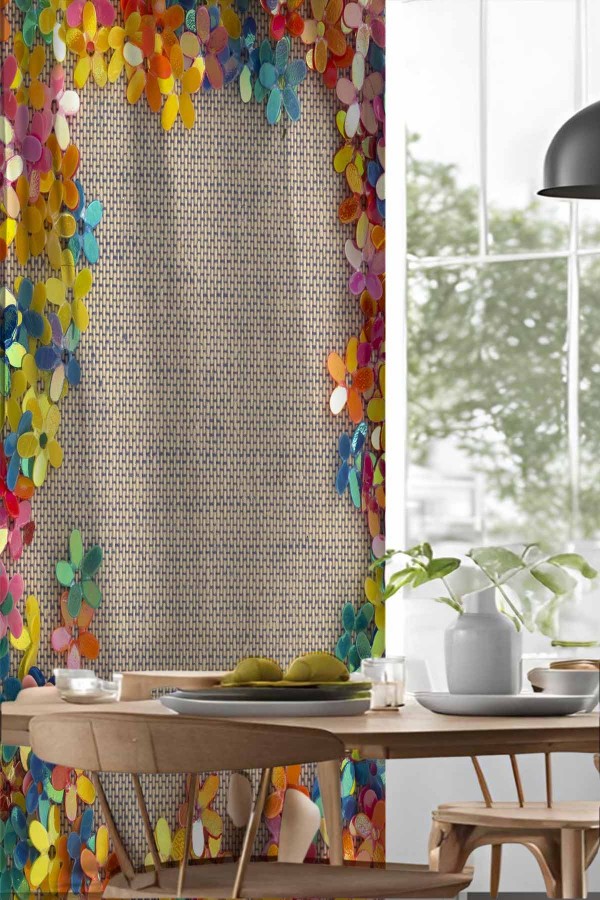 Hasır Çiçekler Desenli Djital Baskılı Yemek Odası Mutfak Fon Perde 140x260cm Hasır Çiçekler Desenli Djital Baskılı Yemek Odası Mutfak Fon Perde 140x260cm