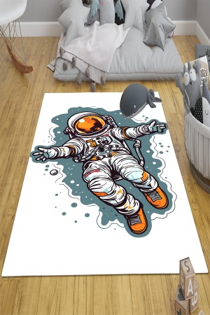 Uzay Astranot Desenli Erkek Çocuk Odası Halısı Kaymaz Taban Yıkanabilir