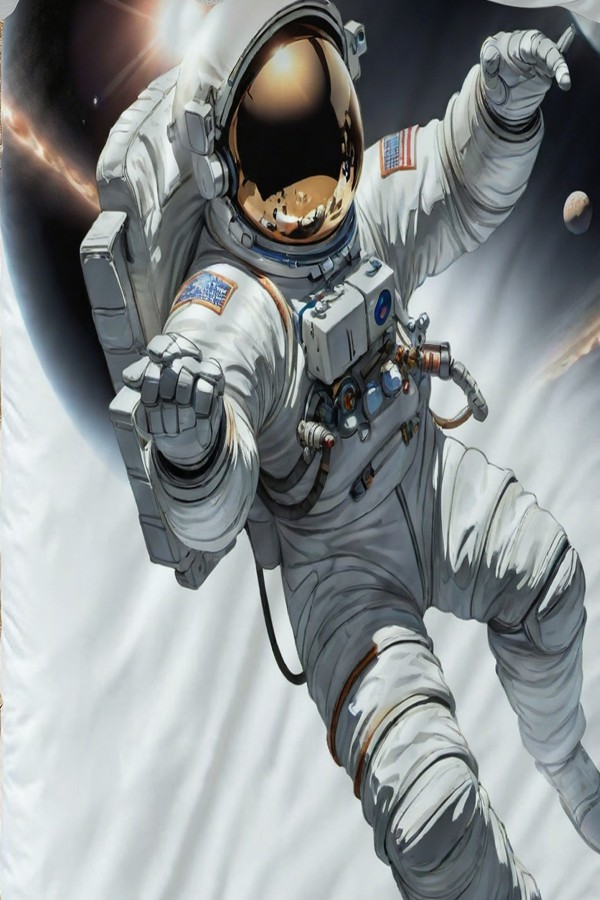 Astronot Kozmonot Desenli Erkek Çocuk Tek Kişilik Nevresim Takımı Yastık Kılıflı