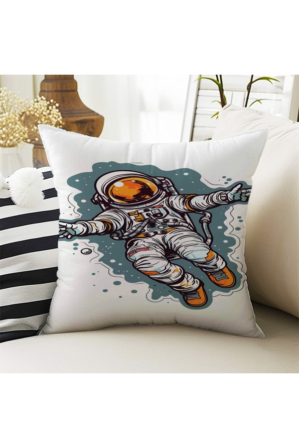 Uzay Astranot Desenli Erkek Çocuk Dekoratif Çift Taraflı Kırlent Kılıfı 43x43cm Uzay Astranot Desenli Erkek Çocuk Dekoratif Çift Taraflı Kırlent Kılıfı 43x43cm