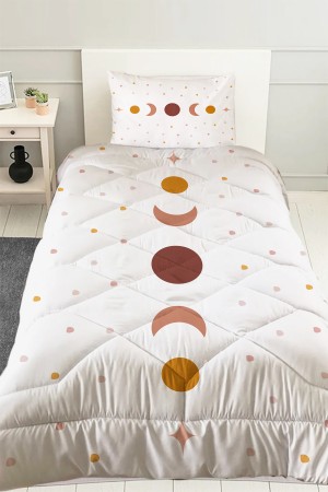 Minimal Ay Yıldız Desenli Kız Çocuk Tek Kişilik Kapitoneli Yorgan Kılıfı Uyku Seti Minimal Ay Yıldız Desenli Kız Çocuk Tek Kişilik Kapitoneli Yorgan Kılıfı Uyku Seti