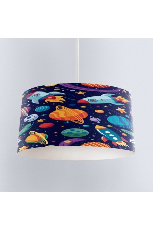 Uzay Gezegenler Desenli Erkek Çocuk Sarkıt Avize Modeli