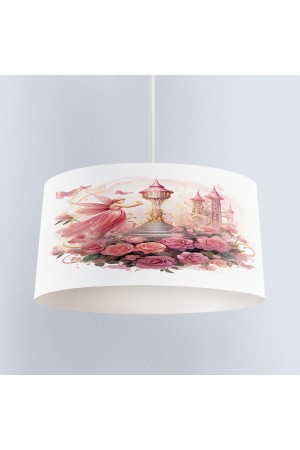 Pembe Perili Çiçekli Desenli Çocuk Sarkıt Avize Modeli