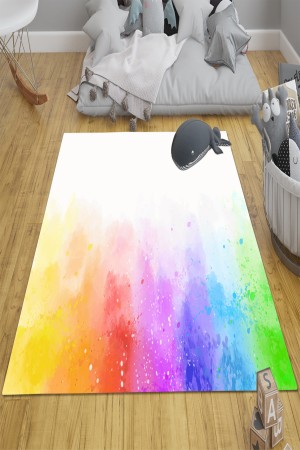 Gökkuşağı Desenli Kız Çocuk Odası Halısı Kaymaz Taban Yıkanabilir GK Gökkuşağı Desenli Kız Çocuk Odası Halısı Kaymaz Taban Yıkanabilir GK