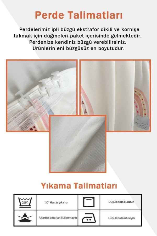 Balıklar Yunus Deniz Desenli Kız Çocuk Odası Fon Perde 140x260cm Balıklar Yunus Deniz Desenli Kız Çocuk Odası Fon Perde 140x260cm