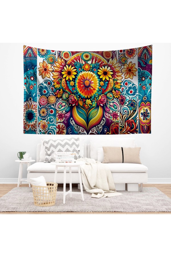 Sakura Ağaçları Ay Manzara Japon Desenli Duvar Örtüsü Duvar Halısı Tapestry Sakura Ağaçları Ay Manzara Japon Desenli Duvar Örtüsü Duvar Halısı Tapestry