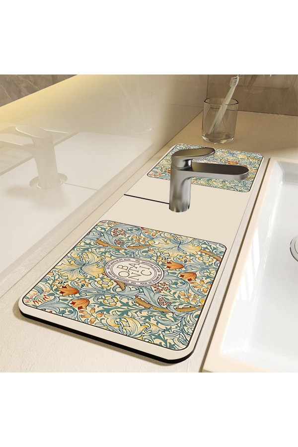 Else Su Tutucu Musluk Matı Banyo Mutfak Organizer Lavabo Matı Bulaşık Süngeri Matı Ds04