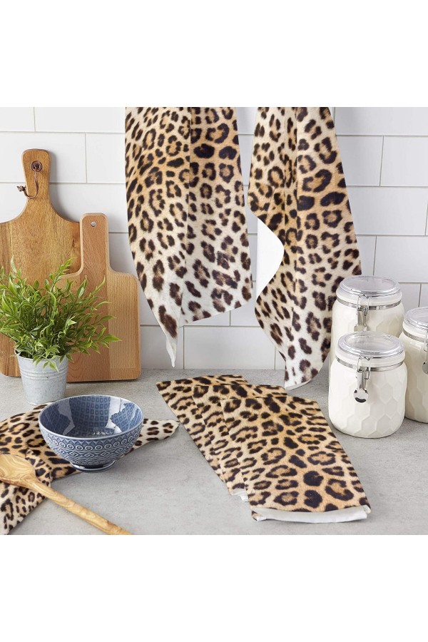 Else Dekor Leopar Desenli Mikrofiber Mutfak Havlusu Kurulama Bezi Su Emici El Yüz Havlusu Else Dekor Leopar Desenli Mikrofiber Mutfak Havlusu Kurulama Bezi Su Emici El Yüz Havlusu
