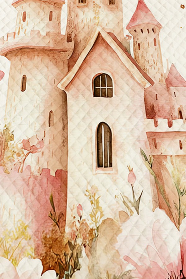 Pembe Prenses Şatolu Desenli Kız Çocuk Tek Kişilik Pike Takımı Kapitoneli Yatak Örtüsü Pembe Prenses Şatolu Desenli Kız Çocuk Tek Kişilik Pike Takımı Kapitoneli Yatak Örtüsü
