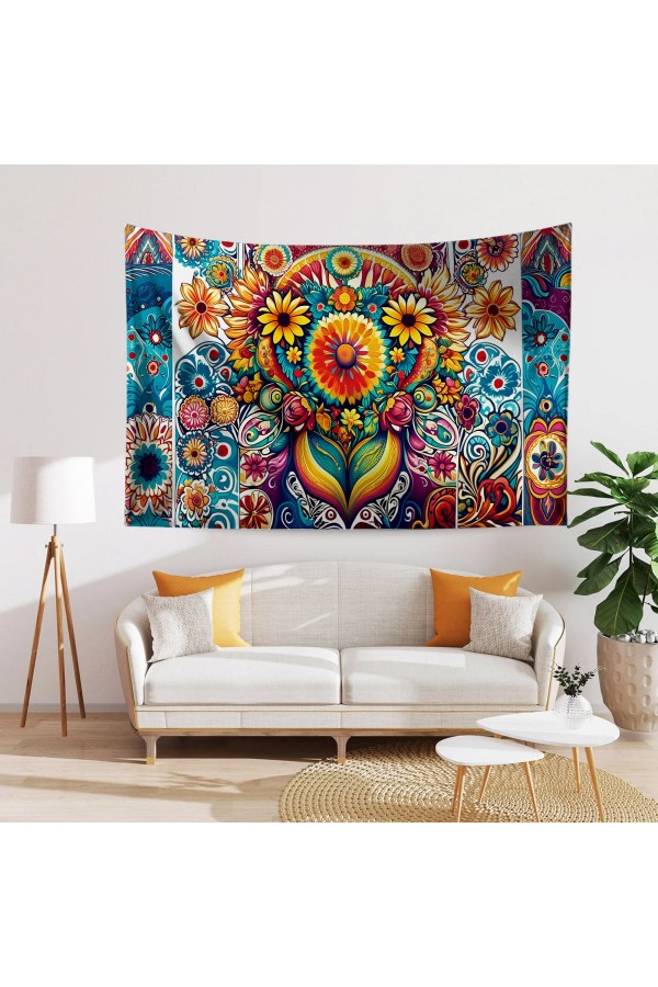 Sakura Ağaçları Ay Manzara Japon Desenli Duvar Örtüsü Duvar Halısı Tapestry Sakura Ağaçları Ay Manzara Japon Desenli Duvar Örtüsü Duvar Halısı Tapestry