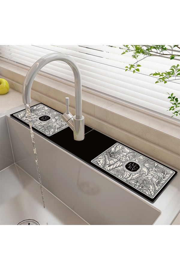Else Su Tutucu Musluk Matı Banyo Mutfak Organizer Lavabo Matı Bulaşık Süngeri Matı Ds05